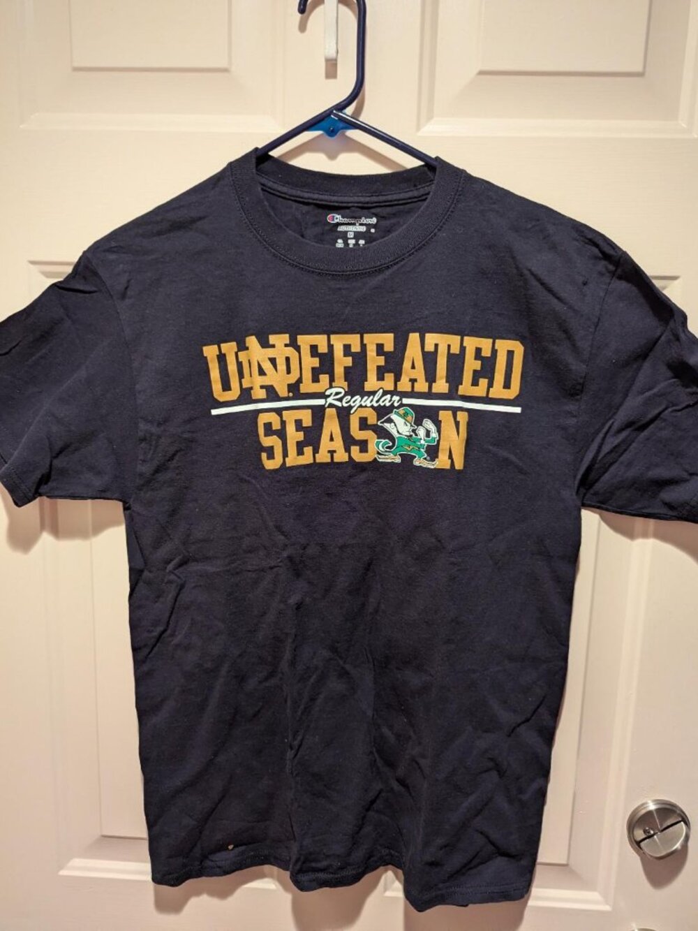 Champion Notre Dame T Shirt, Size Medium